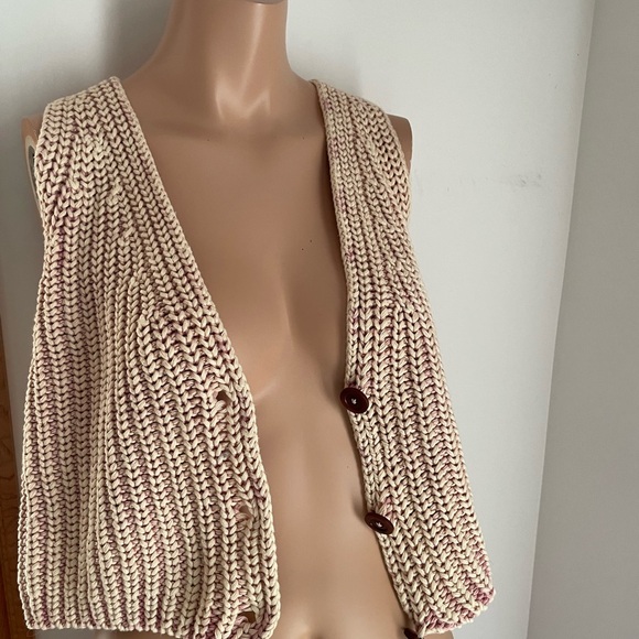 ☮️ PTP 18-19” Boho Free People vest or top knit - Picture 3 of 10